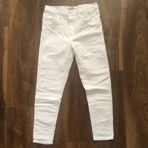Levi’s White Mile High Super Skinny Ankle Jeans